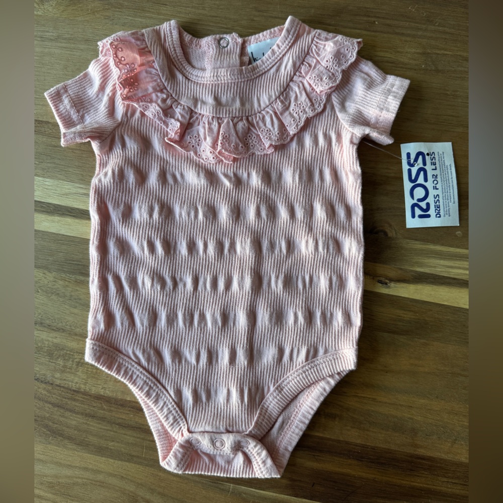 Nicole Miller Ruffle Neck Onesie Tee